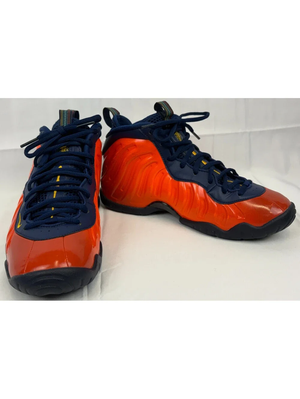 Nike Little Posite One GS Blue Void Rugged Orange Size 5.5Y Sneakers 644791-407